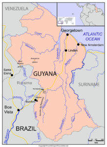 Guyana Map with States | World Map With Countries