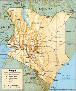 Kenya Map with States pdf | World Map With Countries