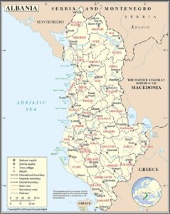 Labeled Map of Albania pdf | World Map With Countries