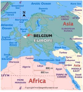 Labeled Map of Belgium pdf | World Map With Countries