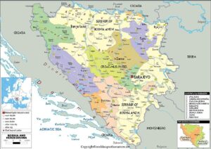 Labeled Map of Bosnia and Herzegovina pdf | World Map With Countries