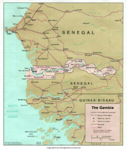 Labeled Map of Gambia | World Map With Countries