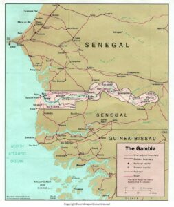 Labeled Map of Gambia pdf | World Map With Countries