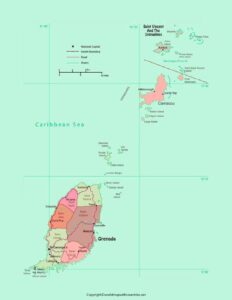 Labeled Map of Grenada pdf | World Map With Countries