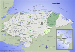 Labeled Map of Honduras | World Map With Countries