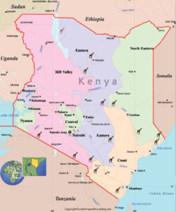 Labeled Map of Kenya | World Map With Countries