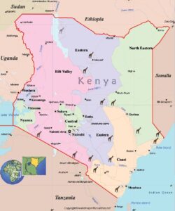 Labeled Map of Kenya pdf | World Map With Countries