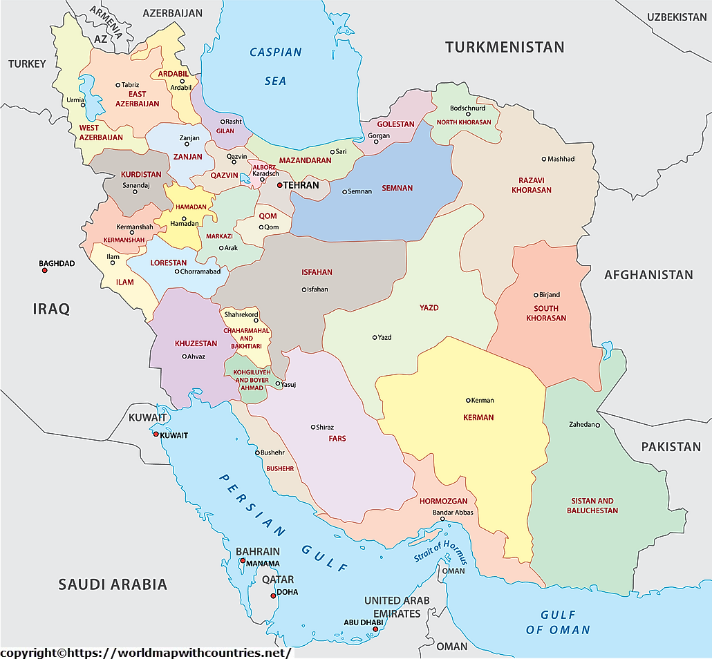 Blank Map Of Iran