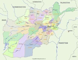 Printable Map of Afghanistan pdf | World Map With Countries