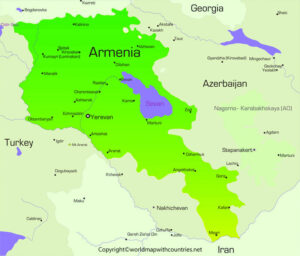 Printable Map of Armenia | World Map With Countries
