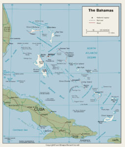 Printable Map of Bahamas | World Map With Countries