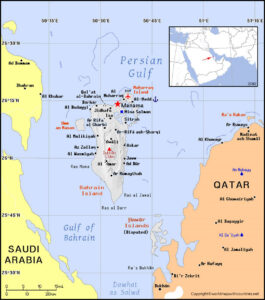 Printable Map of Bahrain | World Map With Countries