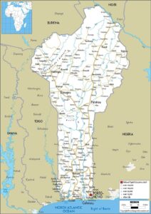 Printable Map of Benin pdf | World Map With Countries
