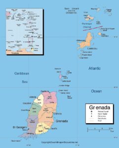 Printable Map of Grenada pdf | World Map With Countries