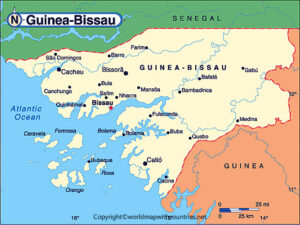 Printable Map of Guinea | World Map With Countries