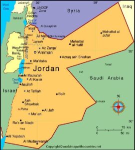 Printable Map of Jordan pdf | World Map With Countries