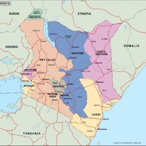 Printable Map of Kenya pdf | World Map With Countries