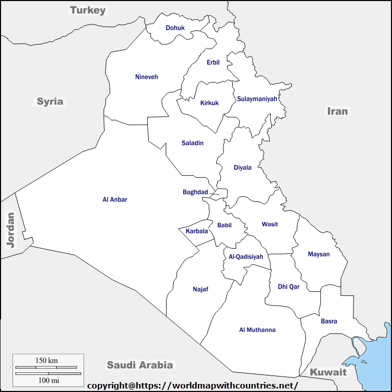 Blank Map Of Iraq Outline