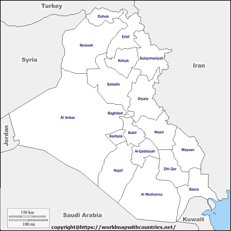 Map Of Iraq Outline