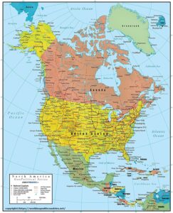 map north america 1 | World Map With Countries