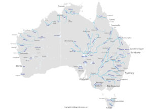 map of Australia rivers | World Map With Countries