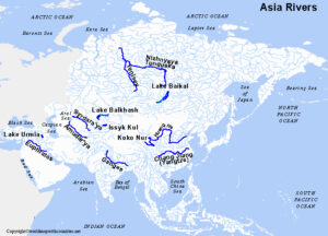 map of asia with rivers | World Map With Countries