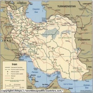 map of iran 1 | World Map With Countries