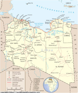 map of libya 3 1 | World Map With Countries