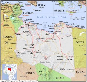 map of libya 4 1 | World Map With Countries