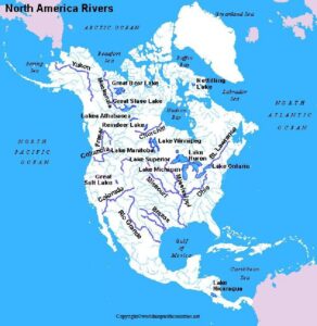 map of north america with rivers pdf | World Map With Countries