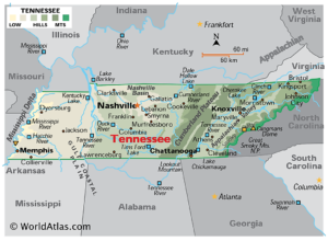 map of tannessee | World Map With Countries