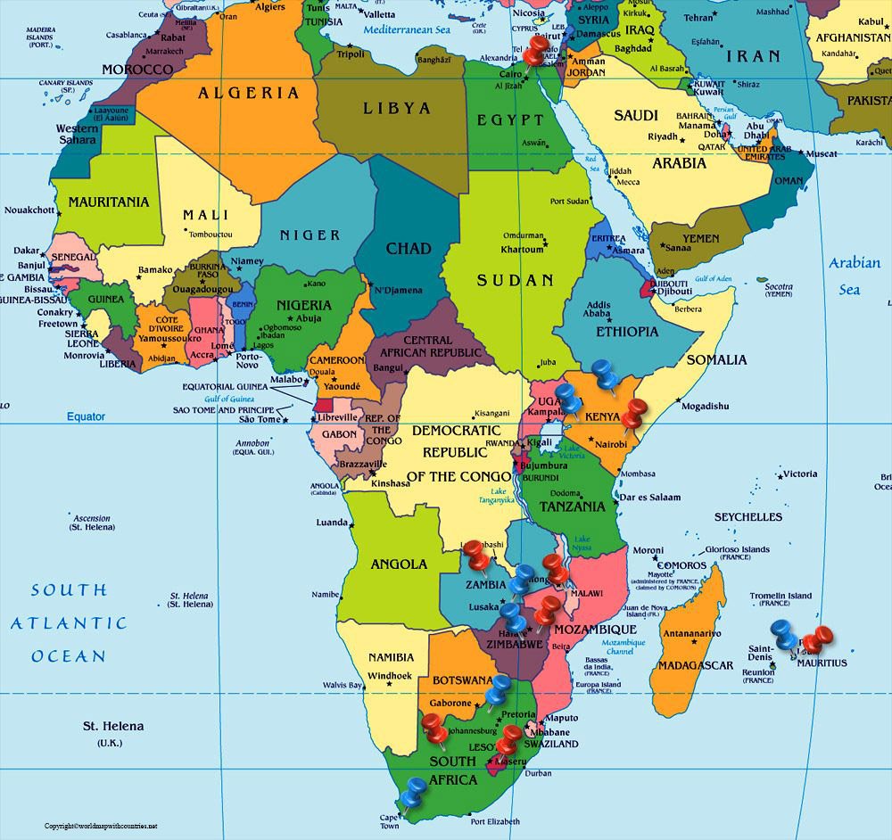 4 Free Africa Political Map with Countries in PDF