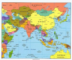 political map of Asia pdf | World Map With Countries