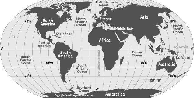 World Map with Countries