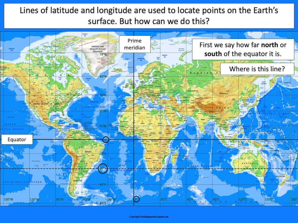 world map with latitude and longitude