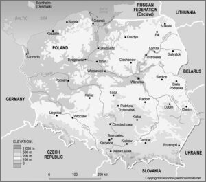 Blank Map of Poland