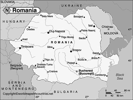 Blank Map of Romania | World Map With Countries