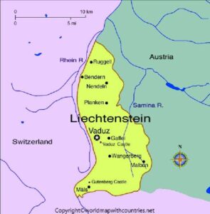 Labeled Map of Liechtenstein pdf | World Map With Countries
