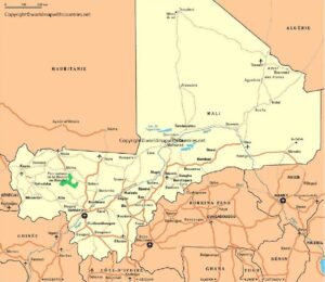 Labeled Map Of Mali World Map With Countries Labeled Map Of Mali Pdf 300x260 