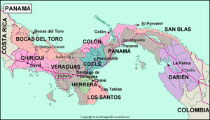 Labeled Map of Panama | World Map With Countries