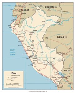 Labeled Map of Peru pdf | World Map With Countries
