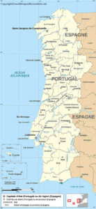 Labeled Map of Portugal | World Map With Countries