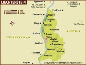 Liechtenstein Map with States pdf | World Map With Countries