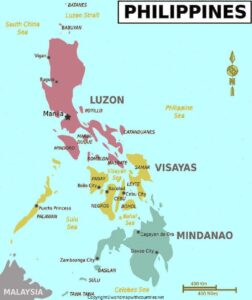 Philippines Map with States pdf | World Map With Countries