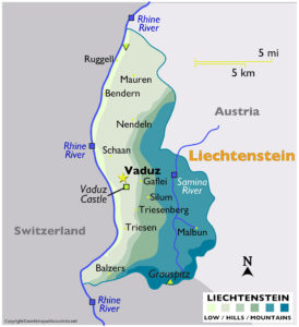 Printable Map of Liechtenstein | World Map With Countries