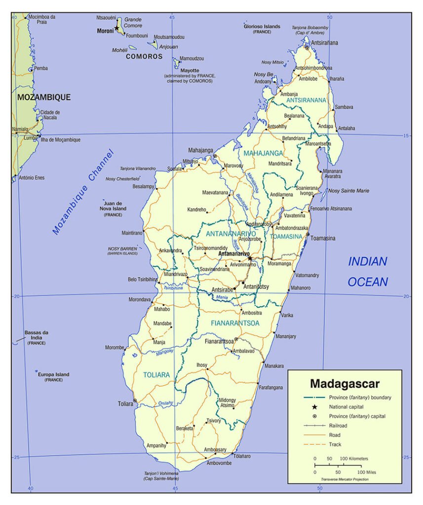 Printable Map of Madagascar