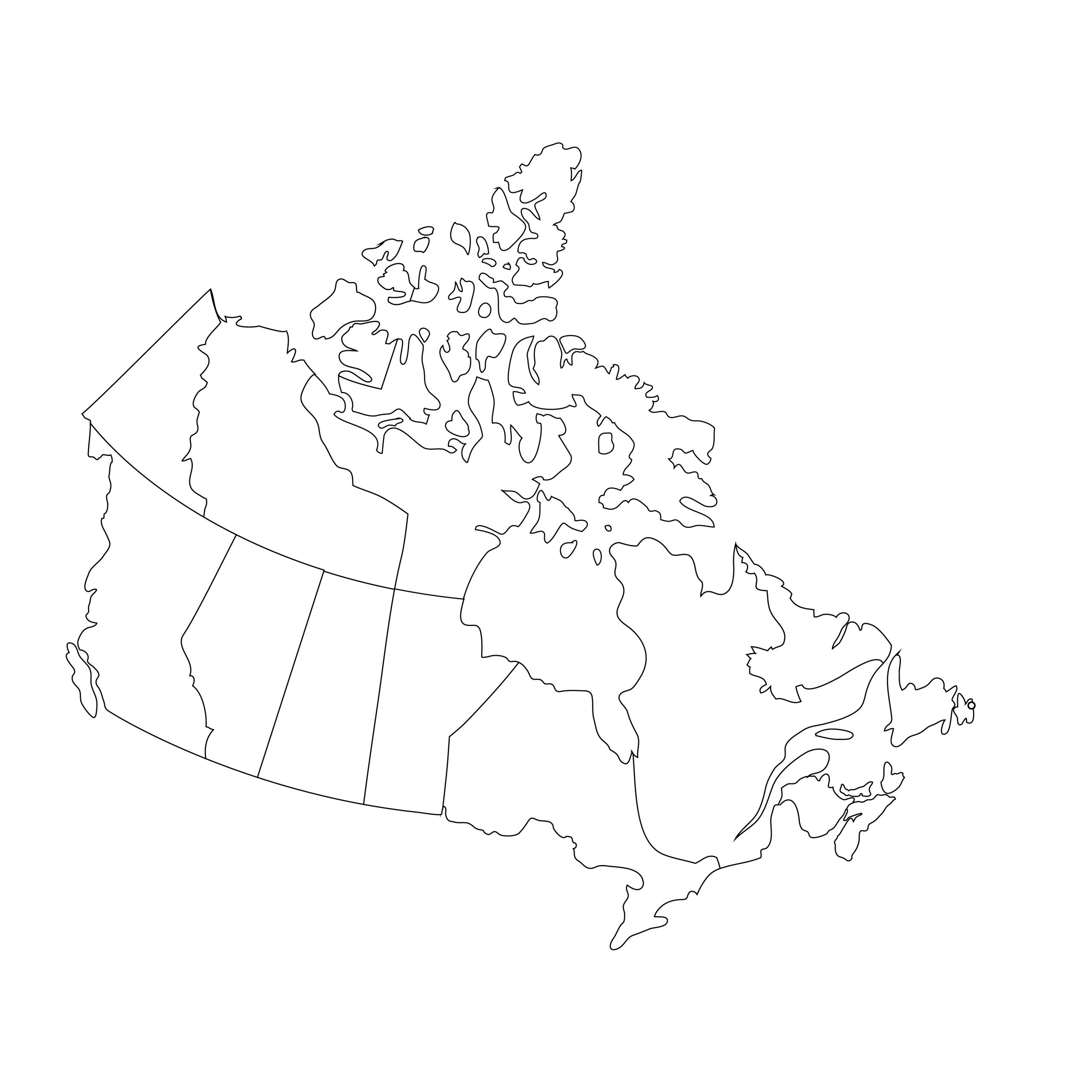 Map Of Canada Blank Printable All For One
