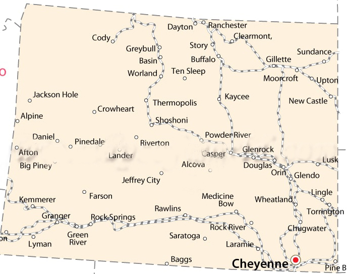 Wyoming-railroad-map