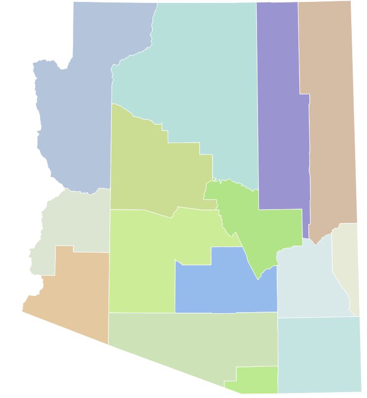 Arizona-county-map