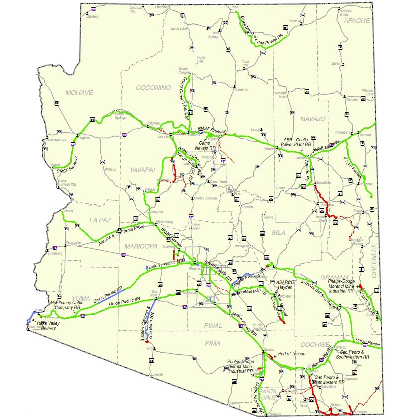 Arizona-railroad-map